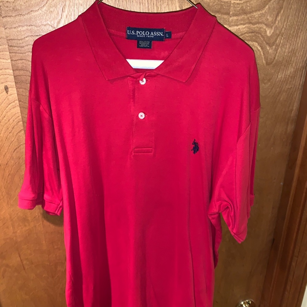 Large Red Mens Polo